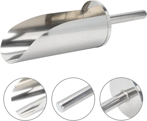 Miniatura 4 de Cabilock Cuchara de hielo de acero inoxidable pala de harina pala de grano de acero para té de arroz