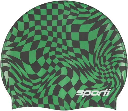 Miniatura 10 de Sporti Gorra de natación de silicona con diseño gráfico con altura de 7.6 pulgadas, apertura de 7.5 pulgadas, gorra de natación antideslizante