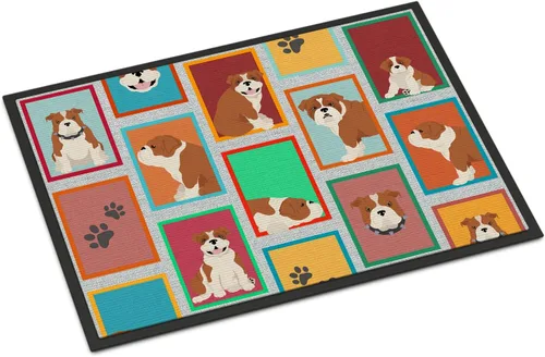 Miniatura 104 de Caroline's Treasures MLM1149MAT - Felpudo rojo Border Collie de 18 x 27 pulgadas, para interiores y exteriores, para entrada, antideslizante, Border