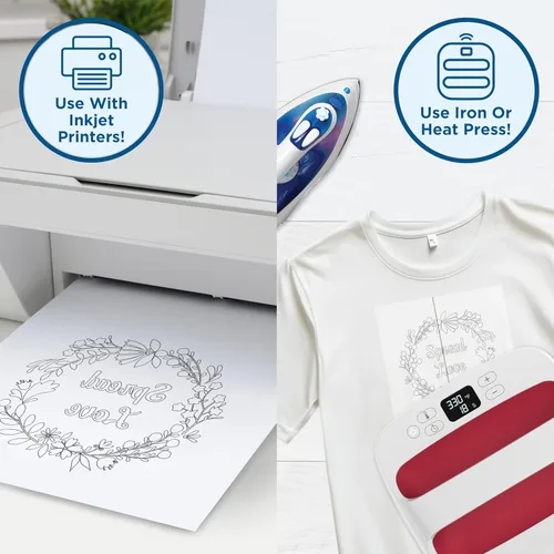 Miniatura 4 de PrintWorks 00536 - Papel de bordado soluble en agua, 8.5 x 11 pulgadas, 5 hojas, fabricado en los Estados Unidos, papel de transferencia de bordado