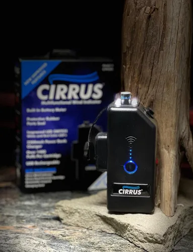 Cirrus Indicador de viento - K9 Indicador de humo de entrenamiento de aroma para perros con linterna LED y banco de energía - Detector recargable