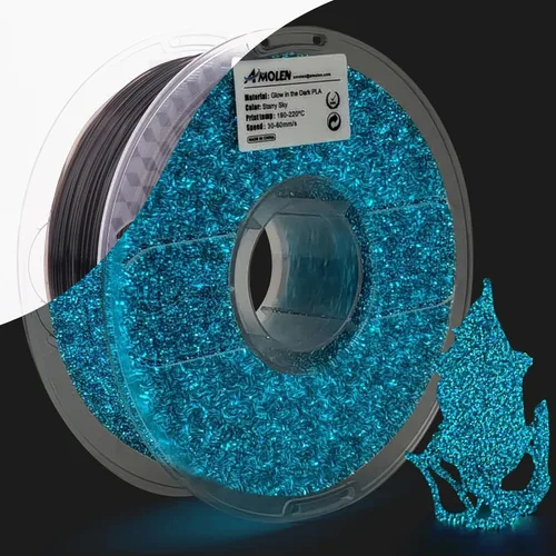 Miniatura 26 de AMOLEN - Filamento de impresora 3D de seda PLA, PLA tricolor púrpura/verde azul/naranja quemado de 0.069 pulgadas, filamento brillante de cambio