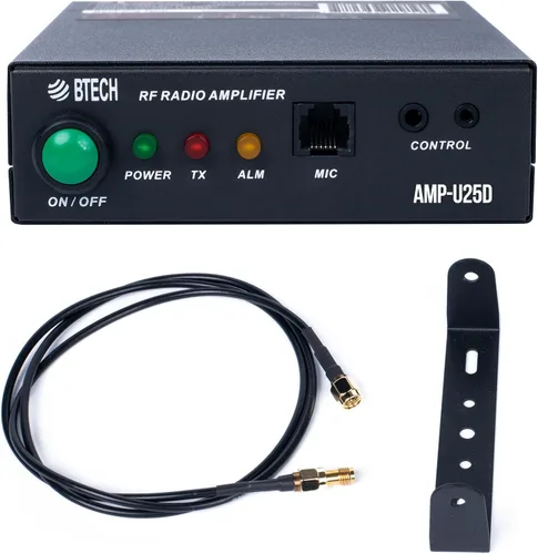 BTECH AMP-U25D Amplificador | Aumento de potencia de 20-40W para UHF (400-480MHz) | Compatible con radios portátiles | Amplifica modos analógicos y