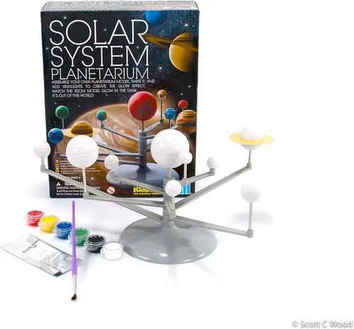 Miniatura 3 de 4M: Planetario del sistema solar - Ensambla tu propio modelo de 11.8", ensamblaje por piezas, pintura que brilla en la oscuridad, kit