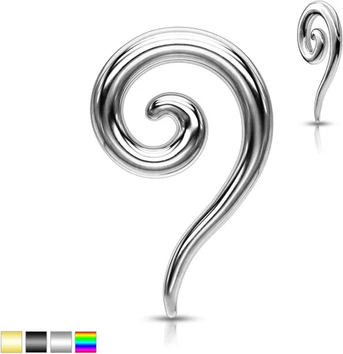 Miniatura 2 de Covet Jewelry 316L - Cónico espiral de acero quirúrgico