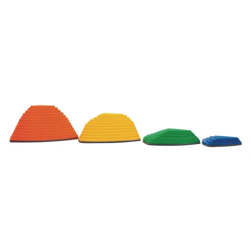 Miniatura 4 de Excellerations Primary River Stones - Juego de 18 piedras antideslizantes en cuatro alturas graduadas para juego activo, ligero y apilable