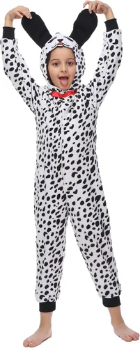 Miniatura 39 de Wizland Disfraz de animal para niños, leopardo, vaca, mono, reno, gato negro, dálmata, muñeco de nieve, mono de Papá Noel