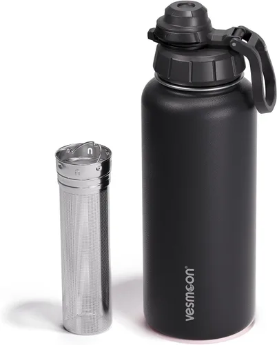 Miniatura 8 de Vesmoon Vessence Botella de infusión de té de acero inoxidable de 24 oz para té de hojas sueltas, agua, hierbas, frutas - Botella aislada de triple
