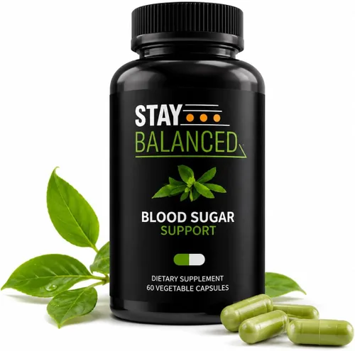 Suplemento de apoyo para el azúcar en la sangre, cápsulas naturales a base de plantas para el equilibrio de la glucosa y el apoyo metabólico diario,