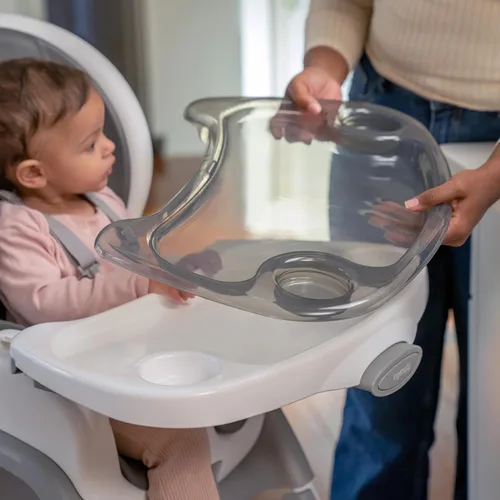 Miniatura 14 de Ingenuity SmartClean Trio Elite - Silla alta convertible 3 en 1 para bebé, silla para niños pequeños y asiento elevador de comedor, para edades de 6