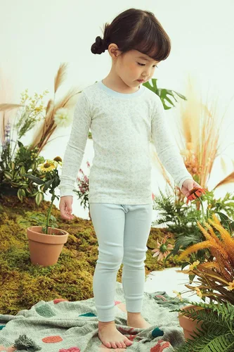 Miniatura 4 de moimoln Pijama de algodón suave para bebés y niñas, con carácter modal de manga larga, ajuste ceñido, 19.7 ft-5T