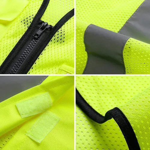 Miniatura 4 de BeautyWill Chaleco de seguridad personalizado con logotipo Clase 2 Chaleco reflectante de alta visibilidad Chaleco de trabajo protector