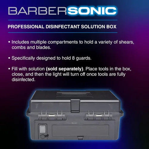 Miniatura 3 de BaBylissPRO BarberSONIC - Caja de almacenamiento desinfectante para cortadoras y cortadoras, protectores y accesorios de peluquería