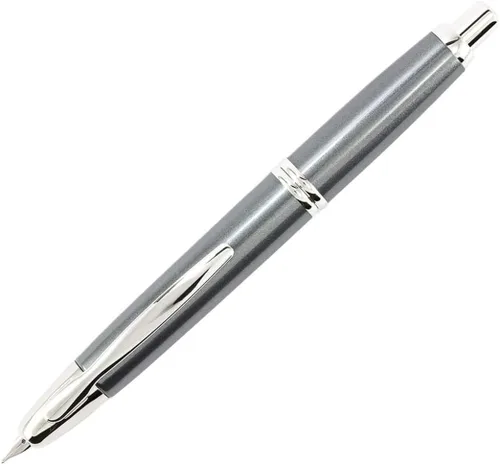 Miniatura 46 de PILOT Vanishing Point Collection - Pluma estilográfica retráctil, color azul carbonesco con detalles de rodio, tinta azul, punta fina (60149)