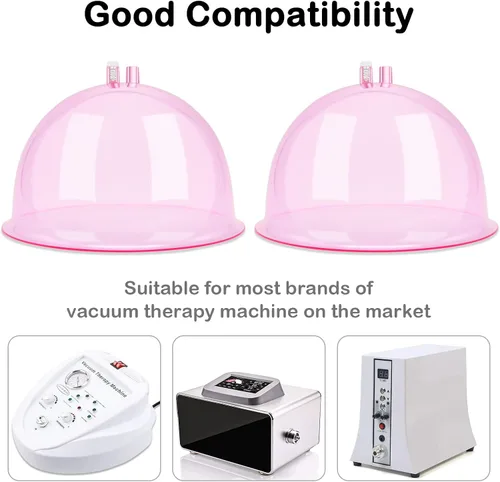 Miniatura 6 de weiwei Copas de terapia de vacío de glúteos en forma de L, ventosas en forma de trasero, 6.1 fl oz, accesorios para máquina de ventosas al vacío