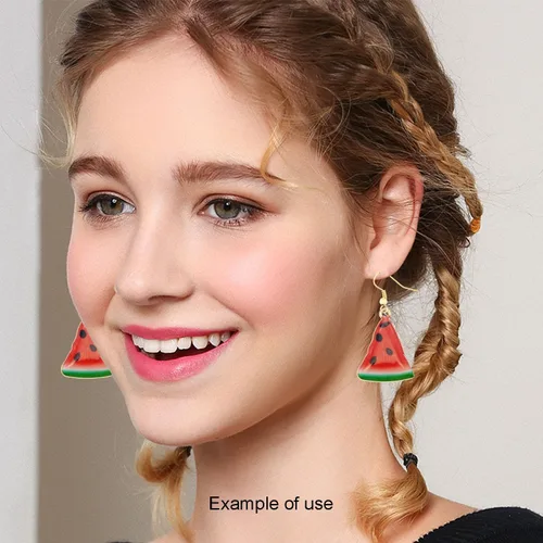 Miniatura 8 de 32 dijes de esmalte en tono dorado surtidos, limón, sandía, naranja, fresa, manzana, delicados, colgantes, fruta, alimentos, para aretes, joyería