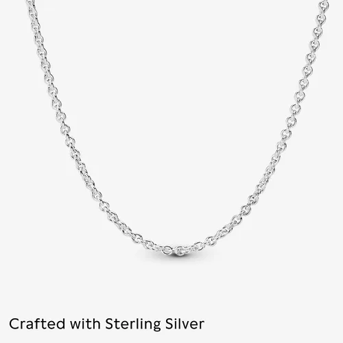 Miniatura 4 de PANDORA Joyería Collar clásico de cadena de cable Regalo para ella Plata de ley 17.7 pulgadas