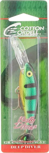 Miniatura 4 de Cotton Cordell Wally Diver Walleye Crankbait Señuelo de pesca Gancho Chartreuse
