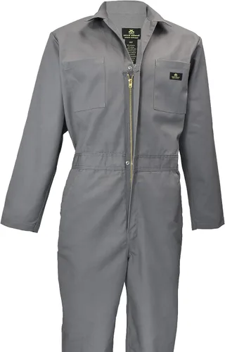 Miniatura 2 de Natural Uniforms Overol de sarga de manga larga con cremallera para hombre, resistente a las manchas y a las arrugas