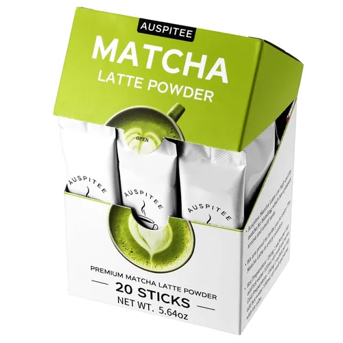 Miniatura 7 de Matcha Latte - Paquete individual de polvo de té verde con leche, mezcla de ciencia barista premium, bolsas individuales de matcha (20)