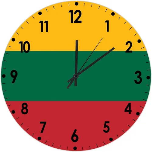 Miniatura 394 de Cheyan Reloj de pared con bandera de Canadá de 12 pulgadas, silencioso, sin tictac, de PVC, funciona con pilas, reloj redondo decorativo, regalo