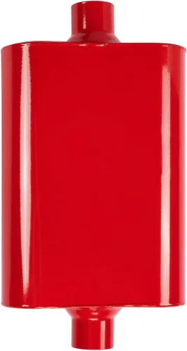 Silenciador de escape universal, silenciador de acero aluminizado con sonido agresivo, silenciador de carreras de rendimiento de 2 cámaras,