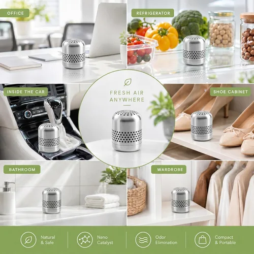 Miniatura 8 de Desodorizador para Refrigerador – Dura 10 Años, Eliminador de Olores de Larga Duración para Refrigerador, Armario, Automóvil – Más Eficaz que