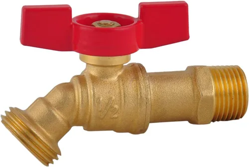 Miniatura 6 de LD Valve - Manguera macho Bibb 1/2 pulgada MIP X 3/4 pulgadas MHT para riego de jardín, babero de manguera de cierre de 1/4 con mango en T