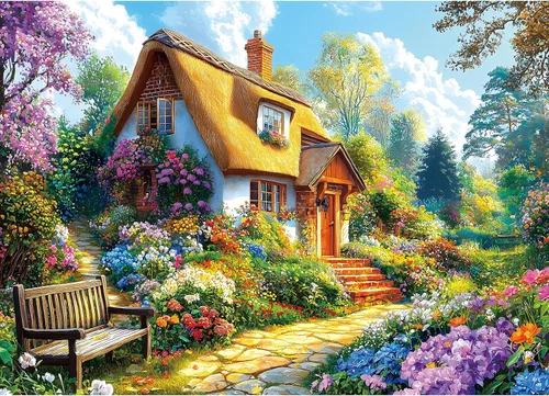 Miniatura 17 de Rompecabezas de luna para adultos, 1000 piezas de arte de cara de niña azul, rompecabezas de flores para adultos, rompecabezas de 1000 piezas