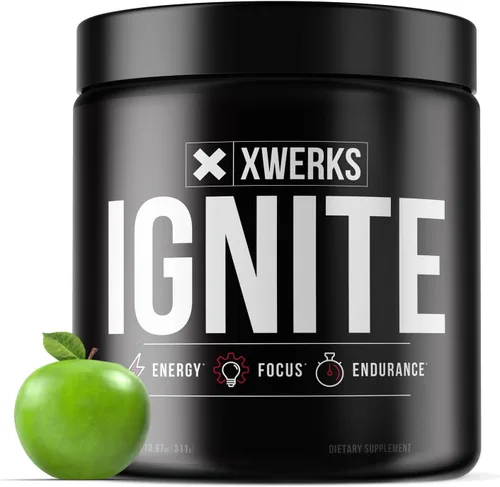 Miniatura 11 de Xwerks Ignite - Polvo de preentrenamiento para hombres y mujeres, polvo natural de bebida energética preentrenamiento, fórmula keto sin gluten
