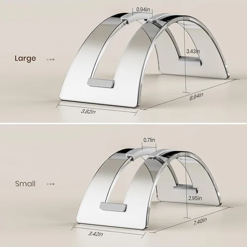 Miniatura 4 de Soporte Vertical para Laptop de Escritorio, Soporte para MacBook de Doble Ranura de Acrílico Invisible para Escritorio, Base para Notebook, Soporte