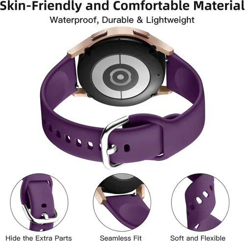 Miniatura 2 de Maledan Paquete de 8 correas compatibles con Samsung Watch 7 6 5 4 1.575 pulgadas 1.732 pulgadas, Galaxy Watch 5 Pro 1.772 pulgadas/Galaxy Watch 4 6