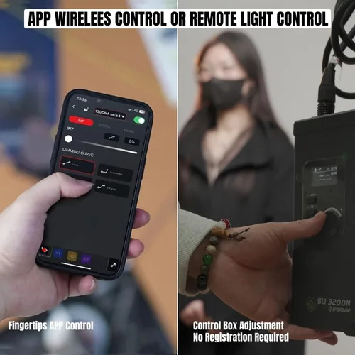 Miniatura 4 de IFOOTAGE Luz de video LED SL1 220DN, iluminación LED continua con luz diurna de 5600 K, CRI 98+, brillo 42000lux @ 3.3 ft, 8 efectos de luz, control