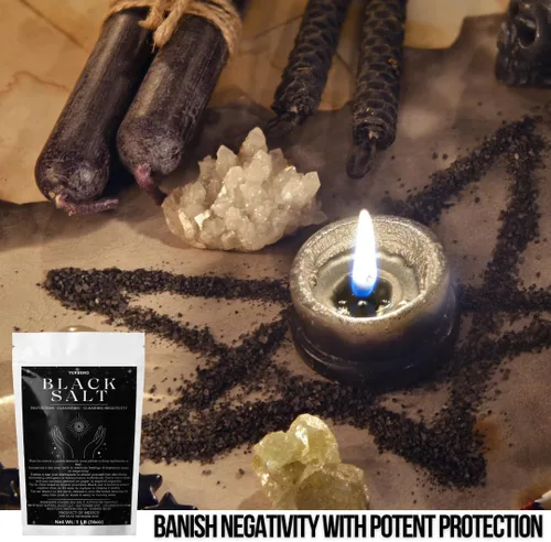 Miniatura 4 de Yerbero - Sal negra para protección 2oz (56g) - Sal Negra - Suministros esenciales de Wiccan y brujería para rituales, hechizos y purificación - Sal