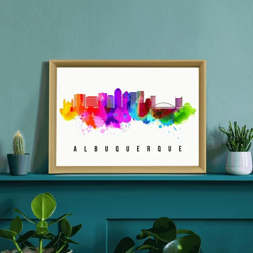 Miniatura 3 de Generic Póster de Albuquerque Skyline New Mexico, 12 x 18 pulgadas, perfecto para sala de estar, dormitorio, oficina