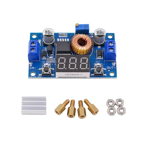 Miniatura 7 de [Paquete de 2] Convertidor DC-DC 5A Buck 4-38V a 1.25-36V Regulador de voltaje reductor Módulo de alta potencia con pantalla LED
