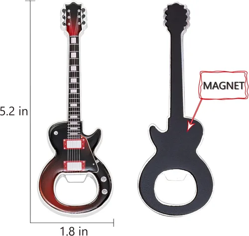 Miniatura 2 de 1 pieza/set abridor de botellas de cerveza, abridores de botellas de cerveza con forma de guitarra, regalo de guitarra, gadgets de cocina para Negro