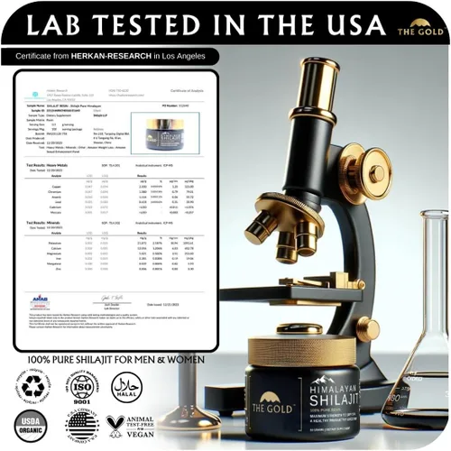 Miniatura 2 de THE GOLD Shilajit - Resina Shilajit Shilajit orgánica pura del Himalaya para hombres y mujeres, prueba de laboratorio en grado de Estados Unidos A+