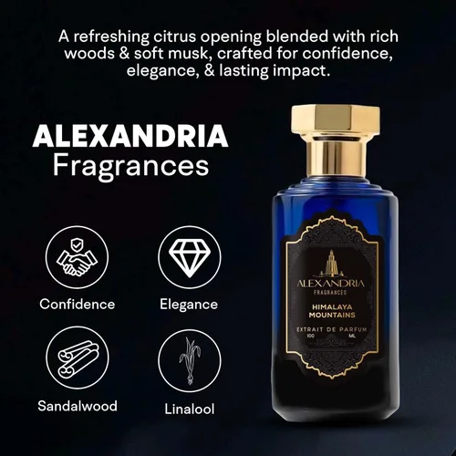 Miniatura 3 de Alexandria Fragrances Himalaya Mountains Perfume – Eau de Parfum unisex prémium con cítricos, sándalo y ámbar gris – Fragancia con almizcle, cedro