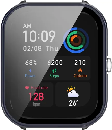 Miniatura 6 de Funda protectora compatible con Amazfit GTS 4 Mini protector de pantalla, carcasa completa de policarbonato duro, antiarañazos, cubierta completa