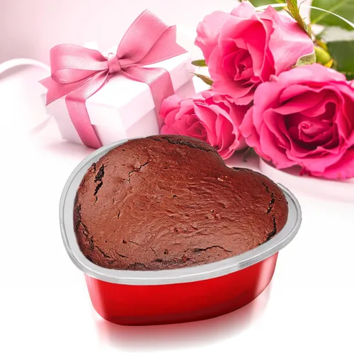 Miniatura 5 de 40 juegos de moldes para pasteles en forma de corazón, mini moldes para pasteles con tapas de 3.4 fl oz/3.5 onzas, moldes de aluminio con tapas