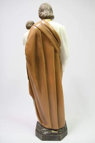 Miniatura 7 de Vittoria Collection Escultura de estatua religiosa católica de San José con el Santo Niño Jesús de 25.5 pulgadas, hecha en Italia