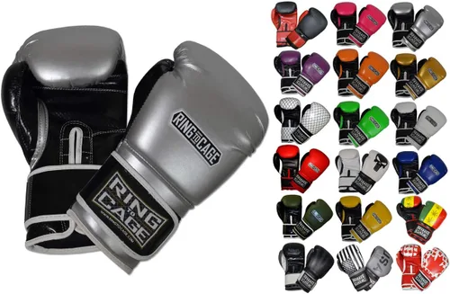 Miniatura 18 de Guantes de boxeo para entrenamiento de gimnasio Verde neón/negro