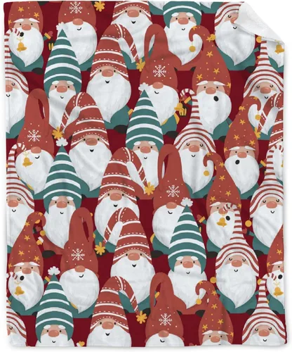 Miniatura 34 de Manta de gnomos navideños para adultos, mujeres, manta de franela suave y cálida para sofá, cama de viaje, 30 x 40 pulgadas para mascotas