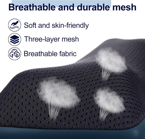Miniatura 8 de Mo Cuishle Masajadores Shiatsu de Espalda y Cuello con Calor – Alivio de Tejido Profundo para Dolor, Tensión y Relajación Muscular – Regalos azul