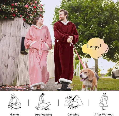Miniatura 5 de Bedsure Manta Ponible con Capucha, Cómoda Sudadera Manta Larga con Capucha como Regalos de Sudadera para el Día de las Madres para Mamá Mujeres
