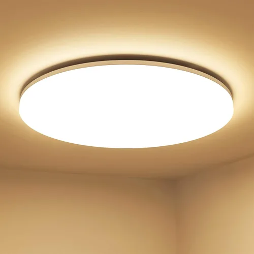 Lepro - Lámpara de techo LED de montaje empotrado de 11 pulgadas, 24 vatios, 2400 lúmenes, equivalente a 200 vatios, impermeable, 3000 Kelvin, luz