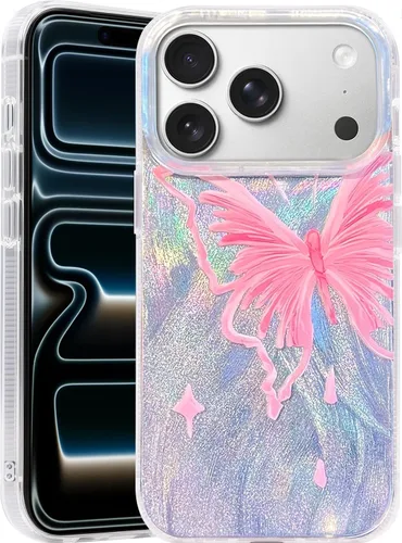 Miniatura 16 de I-MGAE-IN-AR Funda compacta para iPhone 11, diseño de mariposa, marco de protección de lente de cámara con diamante 3D, bonitas fundas protectoras