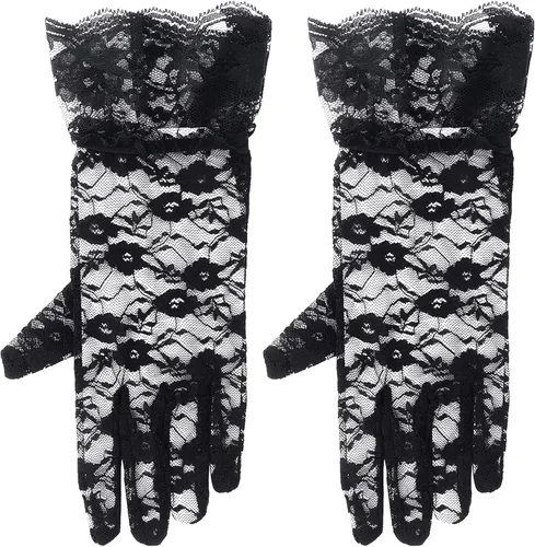 Miniatura 9 de ASTER Guantes de encaje para mujer, guantes de novia con bloqueo solar, para fiesta de noche, boda, fiesta de té, graduación, Halloween, cosplay