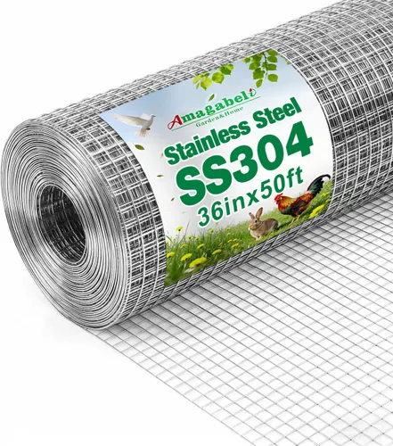 Miniatura 9 de AMAGABELI GARDEN & HOME - Malla metálica con orificios de 1/2 pulgada, 36 pulgadas x 50 pies, calibre 19, galvanizado tras soldado, rollo de malla